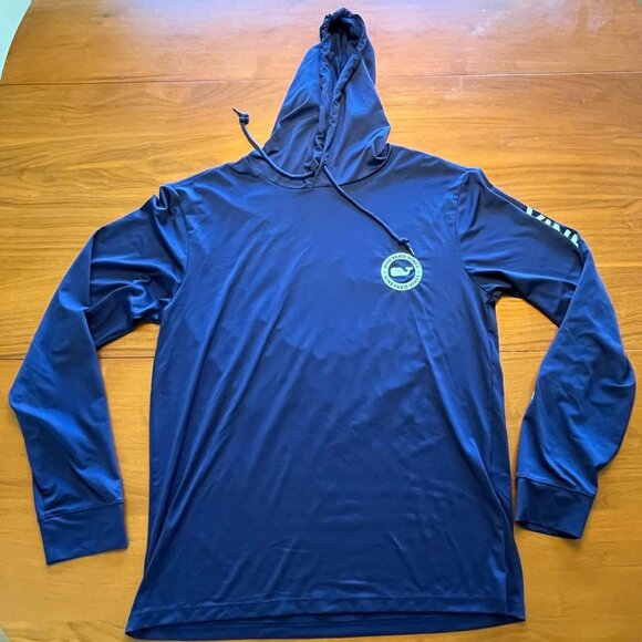 Vineyard Vines Other - Mens Blue Vineyard Vines XS Hooded Long Sleeve Shirt, Lightweight Sunshirt